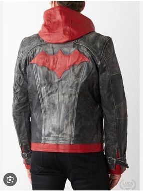 Luca Designs Arkham Knight Red Hood Genuine Leather Cosplay Jacket
